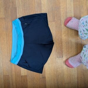 Tangerine Women's Athletic Shorts - Black and Blue